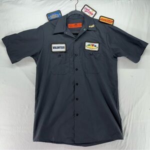Red Kap Indy 500 Indianapolis Motor Speedway Volunteer Work Shirt Mens M RARE